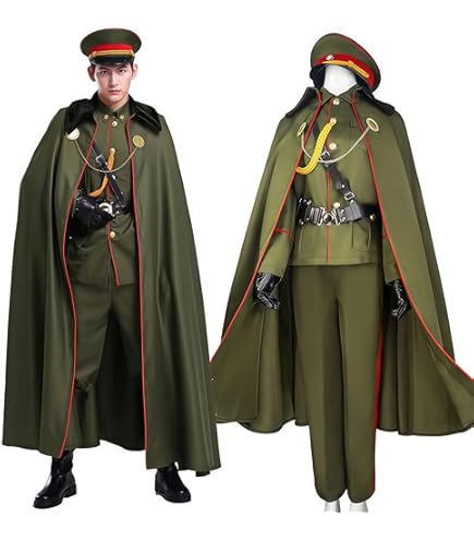 Amazon.co.jp: 軍服 軍官セット 仮装 コスプレ 演劇 男性用 メンズ